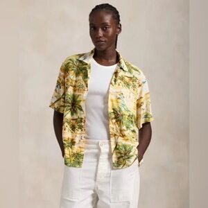 Polo Ralph Lauren Tropical Print Short Sleeve Shirt Women’s Size 6 NWT